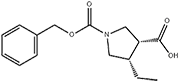 (3R,4S)-1-((苄氧羰基)-4-乙基吡咯烷-3-羧酸