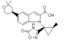 5-[(S)-2,2-二甲基四氢-2H-吡喃-4-基]-1-[(1S,2S)-2-甲基-1- (5-氧代-4,5-二氢-1,2,4-噁二唑-3-基)环丙基]-1H-吲哚-2-甲酸